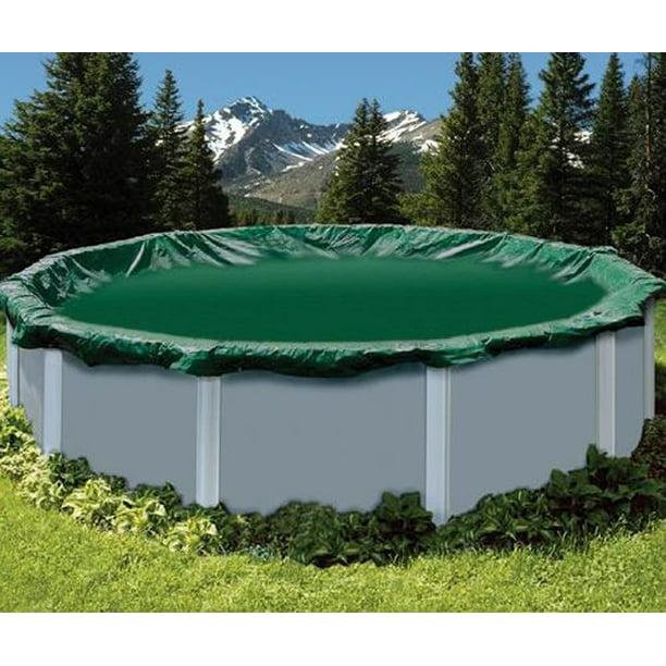 Swimline 24' ft Round 10 yr Swimming Pool Winter Cover &  4 x 8 Air Pillow 